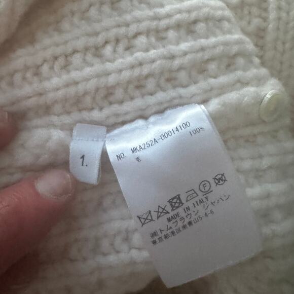 THOM BROWNE: Men's Wool Funmix Chunky Crewneck - 1 - Picture 4 of 7